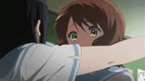 crying hug gif|hugging a crying girl.